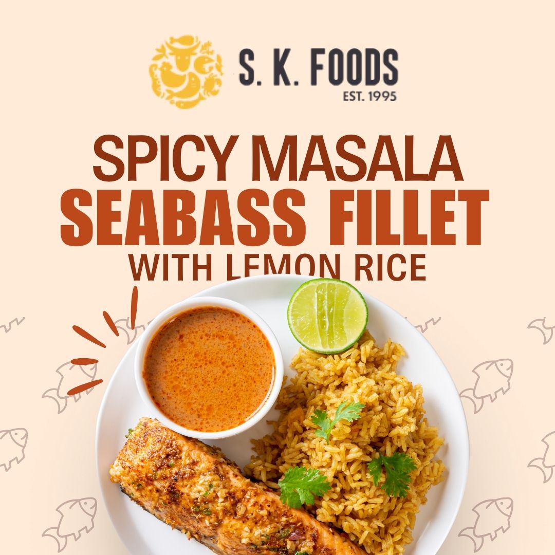 Masala Seabass Fillet With Lemon Rice Recipe