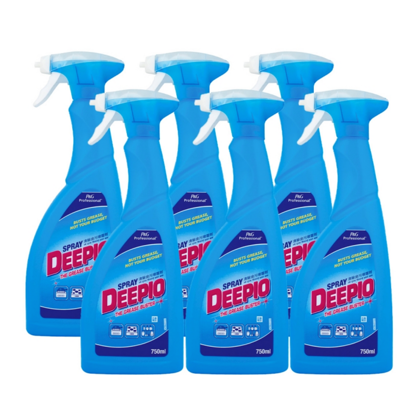 Deepio Degreaser Spray (6 x 750ml)