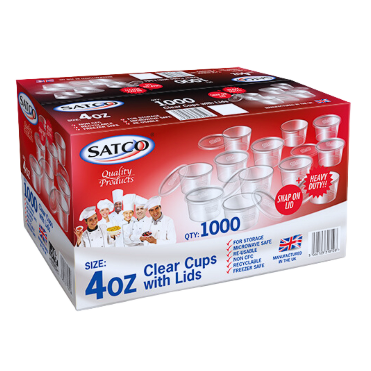 Round Cups 4oz + Lids (Satco)