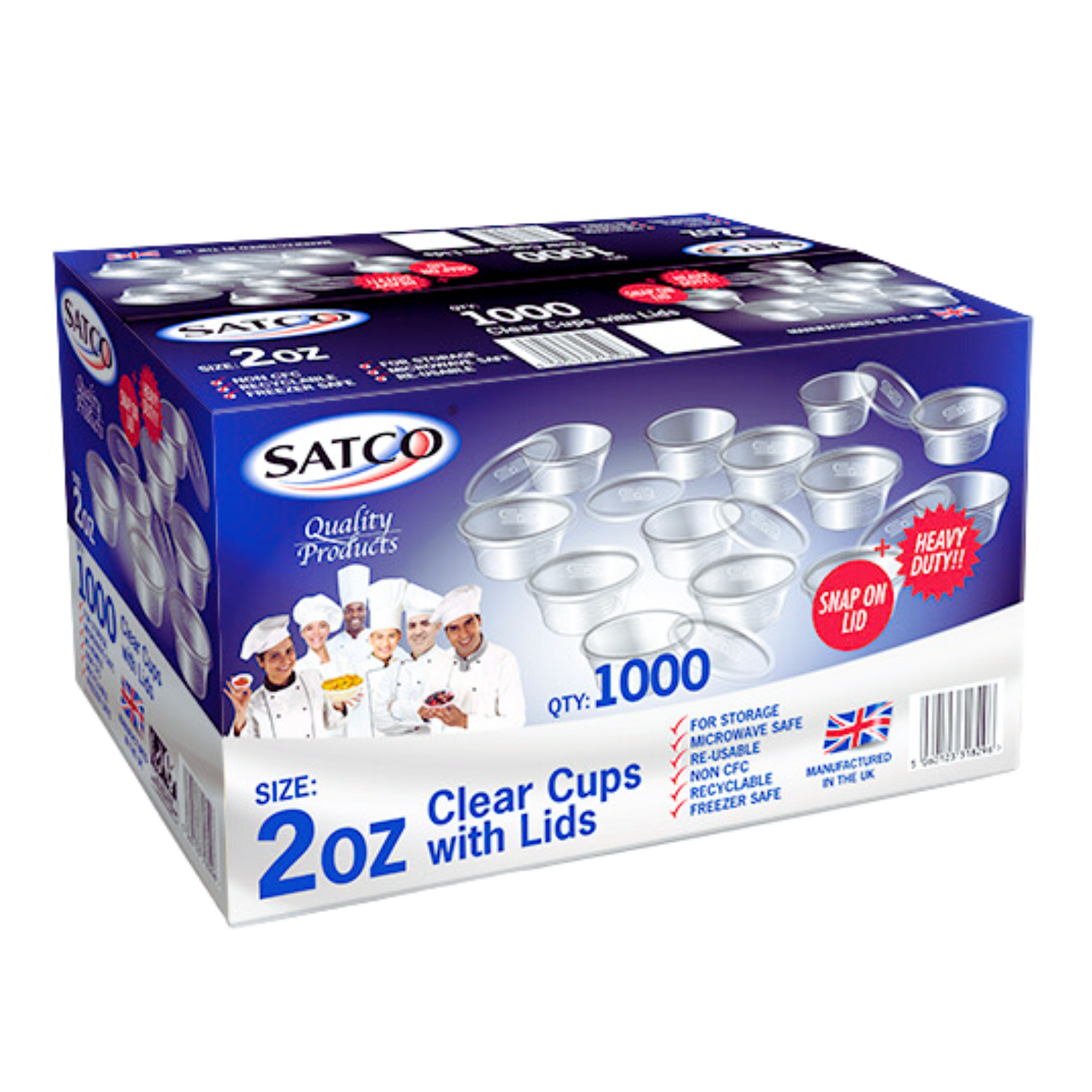 Round Cups 2oz + Lids (Satco)