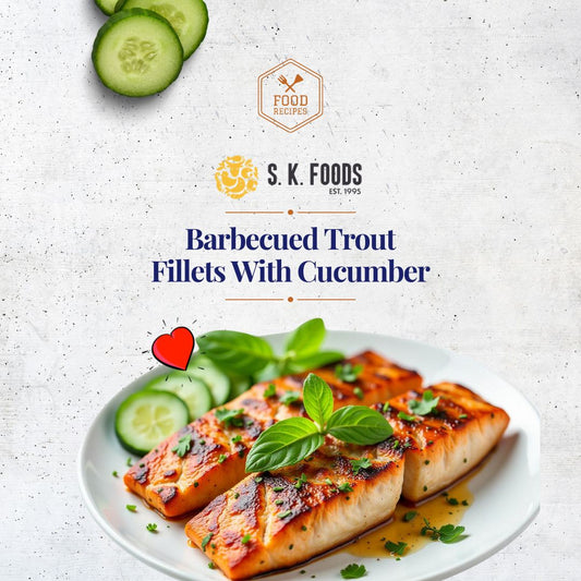 Barbecued Trout Fillets with Cucumber