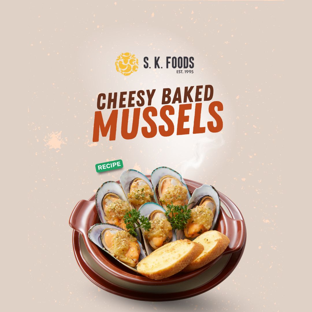 Cheesy Baked Mussels Recipe