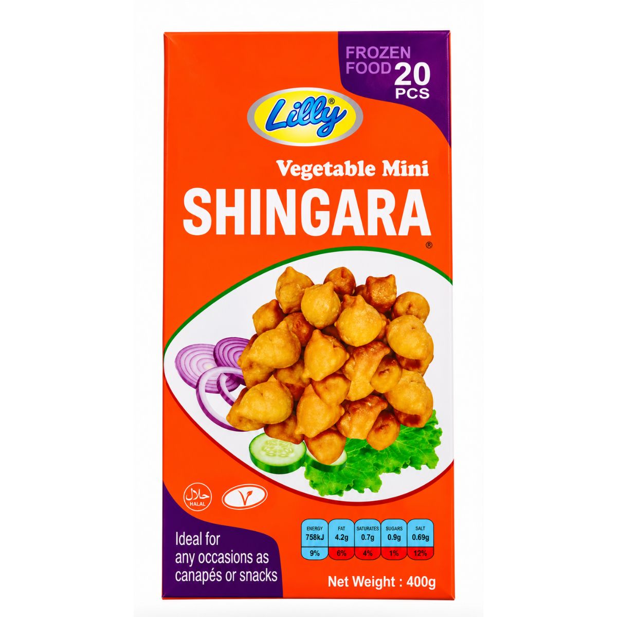 Mini Shingara Bites 400g frozen vegetable shingara – 20 piece halal snack