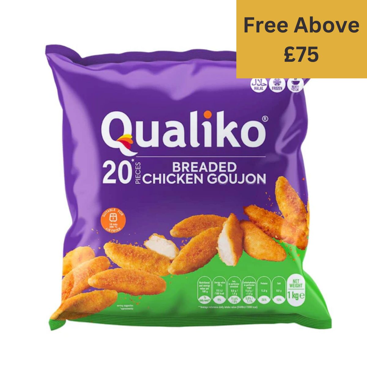 Qualiko Breaded Chicken Goujons – 250g